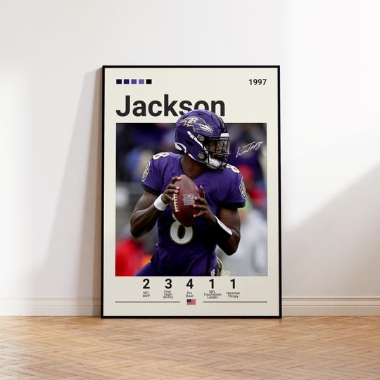 Lamar Jackson Poster, Baltimore Poster, football Poster, Sports Poster, football Fans, Football Poster, football Wall Art, Sports Bedroom Posters