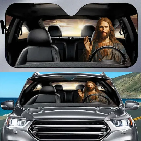 Discover Jesus Car Sun Shade, Jesus Auto Sunshade