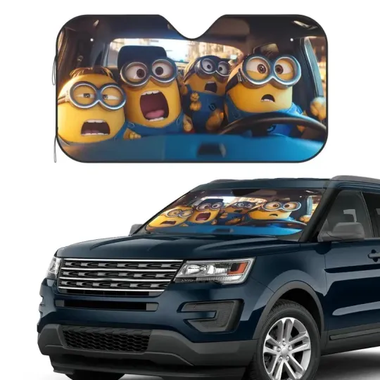 Discover Minions Car Sun Shade, Movie Auto Sunshade