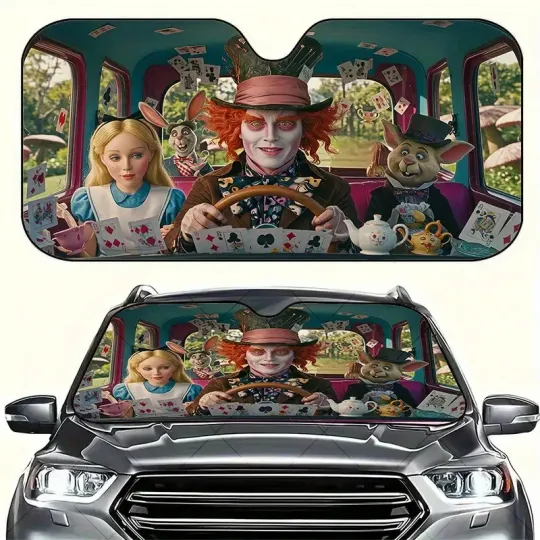 Alice in Wonderland Car Sun Shade