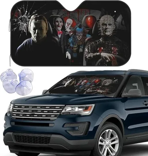 Discover Horror Car Sun Shade, Movie Auto Sunshade
