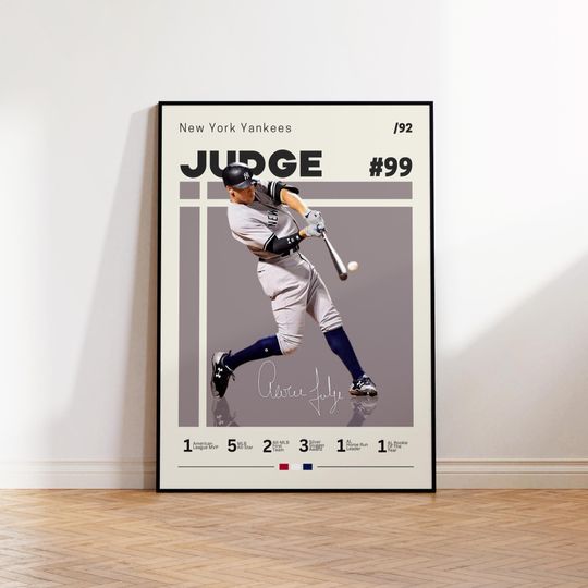 Aaron Judge Poster, New York Poster, Gift For Aaron Judge Fan, Baseball Poster, football Fans, Baseball Gift, Sports Bedroom Posters