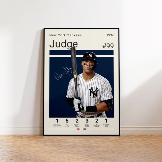 Discover Aaron Judge Poster, New York Poster, Gift For Aaron Judge Fan, Baseball Poster, football Fans, Baseball Gift, Sports Bedroom Posters