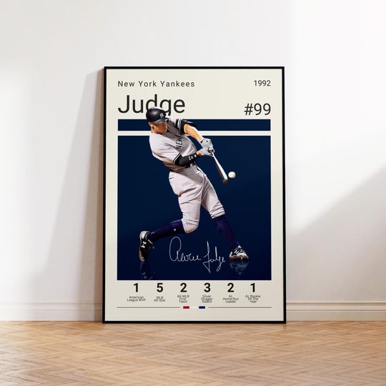 Discover Aaron Judge Poster, New York Poster, Gift For Aaron Judge Fan, Baseball Poster, football Fans, Baseball Gift, Sports Bedroom Posters