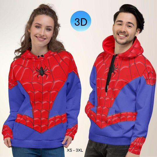 Spider Hero Man 3D Unisex Hoodie Bound Spider Hoodie Sweatshirt Comics Halloween Cosplay Christmas Gift