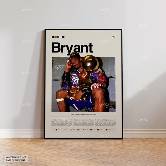 Discover Kobe Bryant Poster, Bryant Lakers Print, Framed Kobe Art, Kobe Bryant Fan Gift Idea, The Black Mamba Wall Art, Basketball Decor