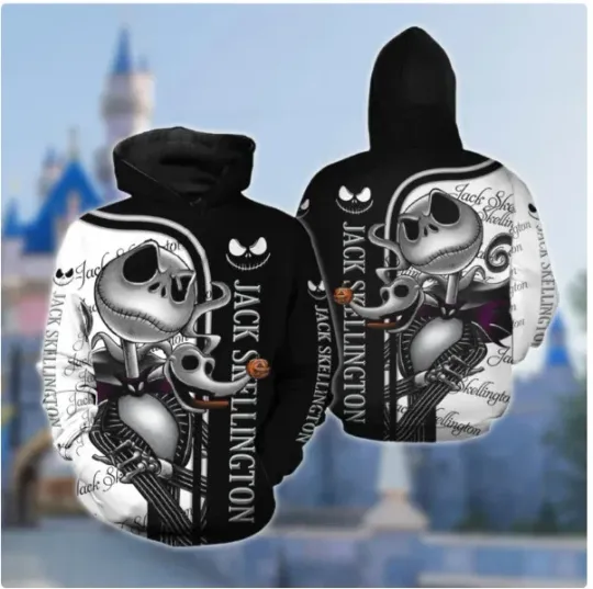 Jack Skellington Halloween 3D HOODIE HALLOWEEN GIFT CHRISTMAS GIFT S-5XL