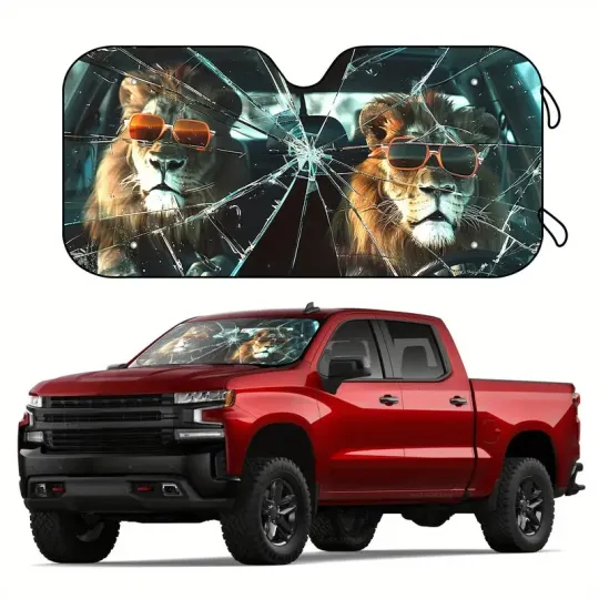 Lion Driver Car Sun Shade, Movie Auto Sunshade