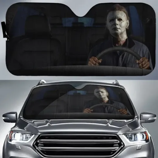 Michael Myers Halloween Car Sun Shade, Movie Auto Sunshade