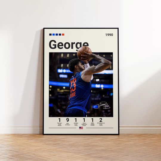 Paul George Poster, LA Clippers Poster, Gift For Paul George, Poster, Sports Poster, Fans, Basketball Gift, Sports Bedroom Posters
