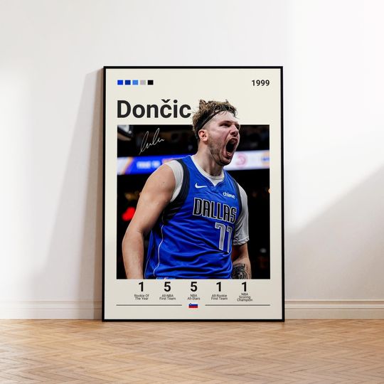 Luka Doncic Poster, Mavericks Poster, Gift For Luka Doncic Fan, NBA Poster, Sports Poster, NBA Fans, Basketball Gift, Sports Bedroom Posters
