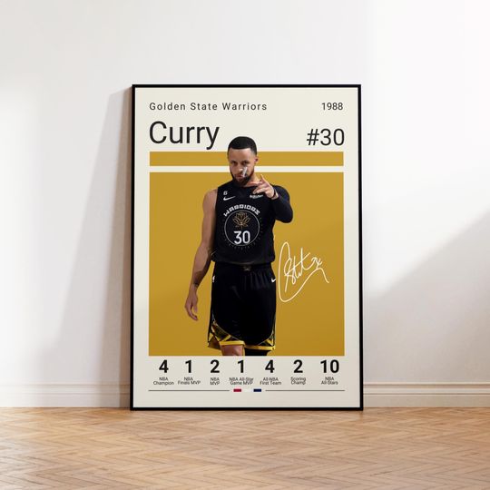 Stephen Curry Poster, Golden State Warriors Poster, Gift For Stephen Curry Fan, NBA Poster, Sports Poster, NBA Fans, Basketball Gift