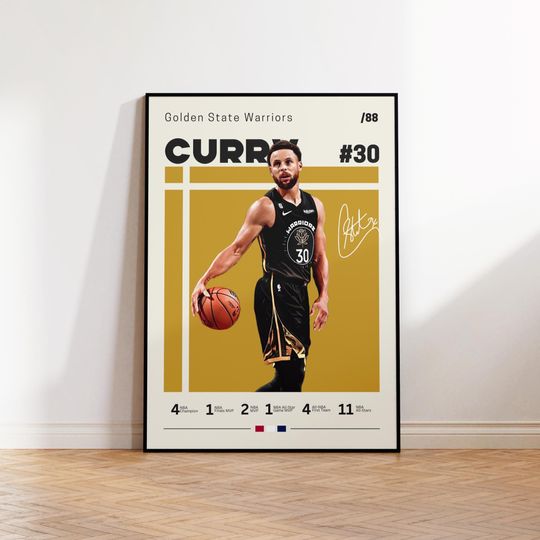 Stephen Curry Poster, Golden State Warriors Poster, Gift For Stephen Curry Fan, NBA Poster, Sports Poster, NBA Fans, Basketball Gift