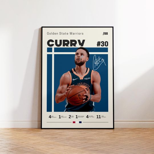 Stephen Curry Poster, Golden State Warriors Poster, Gift For Stephen Curry Fan, NBA Poster, Sports Poster, NBA Fans, Basketball Gift