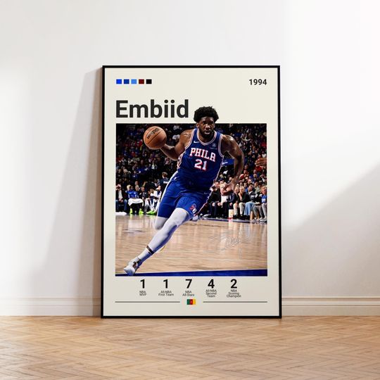 Discover Joel Embiid Poster, 76ers Poster, Gift For Joel Embiid Fan, NBA Poster, Sports Poster, NBA Fans, Basketball Gift, Sports Bedroom Posters