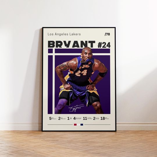Discover Kobe Bryant Poster, LA Lakers Poster, Gift For Kobe Fan, NBA Poster, Sports Poster, NBA Fans, Basketball Gift, Sports Bedroom Posters