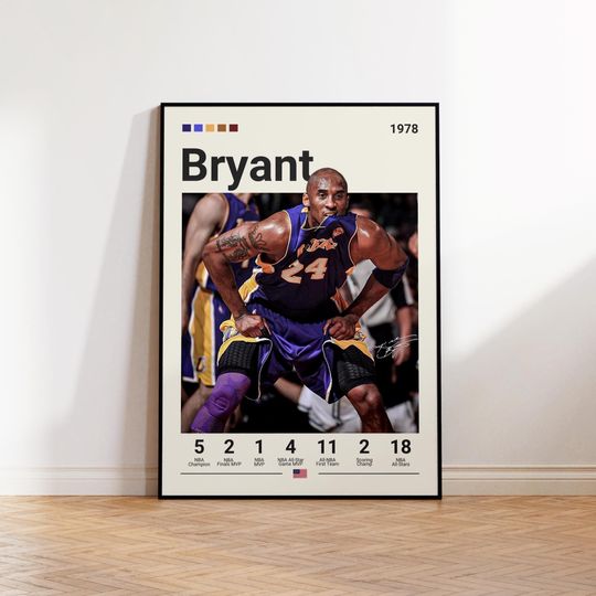 Kobe Bryant Poster, LA Lakers Poster, Gift For Kobe Fan, NBA Poster, Sports Poster, NBA Fans, Basketball Gift, Sports Bedroom Posters