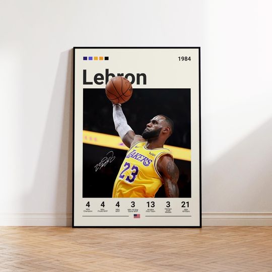 Discover Lebron James Poster, LA Lakers Poster, Gift For Lebron Fan, NBA Poster, Sports Poster, NBA Fans, Basketball Gift, Sports Bedroom Posters
