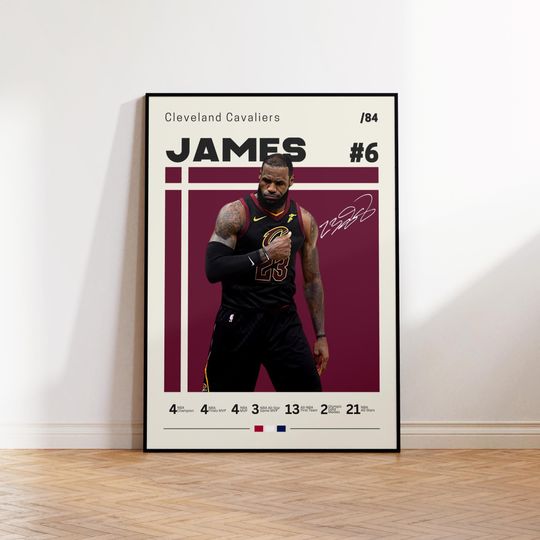Discover Lebron James Poster, Cavaliers Poster, Gift For Lebron Fan, NBA Poster, Sports Poster, NBA Fans, Basketball Gift, Sports Bedroom Posters