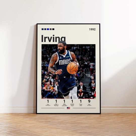 Kyrie Irving Poster, Dallas Mavericks Poster, Irving Fan Gift, NBA Poster, Sports Poster, NBA Fans, Basketball Gift, Sports Bedroom Posters