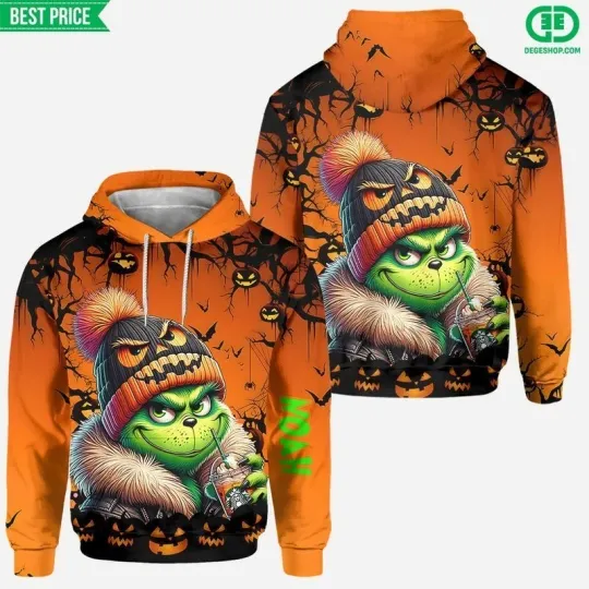 Discover Halloween funny character Stole Christmas 3D Hoodie Grin Hoodie
