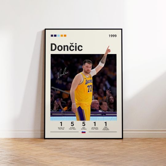 Luka Doncic Poster, LA Lakers Poster, Gift For Luka Doncic Fan, NBA Poster, Sports Poster, NBA Fans, Basketball Gift, Sports Bedroom Posters