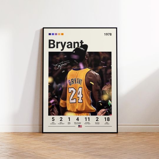 Kobe Bryant Poster, LA Lakers Poster, Gift For Kobe Fan, NBA Poster, Sports Poster, NBA Fans, Basketball Gift, Sports Bedroom Posters