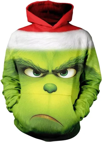 Discover The funny character Christmas 3D Printed Pullover Hoodie Hooded Sweatshirt Unisex Adult