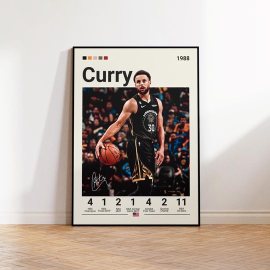 Stephen Curry Poster, Golden State Warriors Poster, Gift For Stephen Curry Fan, NBA Poster, Sports Poster, NBA Fans, Basketball Gift