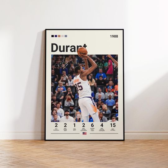 Kevin Durant Poster, Phoenix Suns Poster, Gift For Durant Fan, NBA Poster, Sports Poster, NBA Fans, Basketball Gift, Sports Bedroom Posters