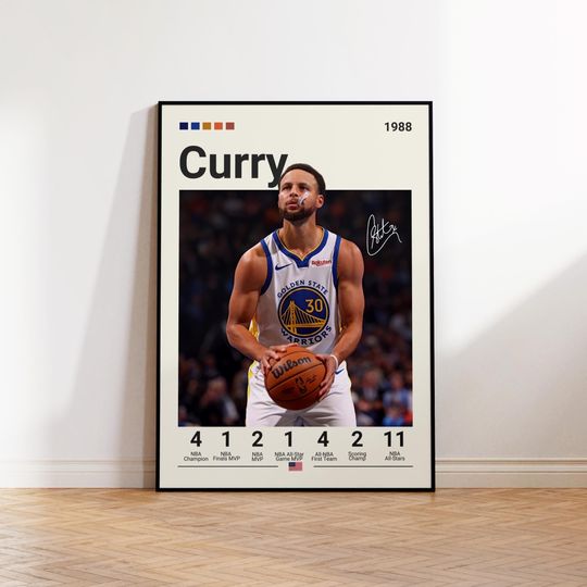 Stephen Curry Poster, Golden State Warriors Poster, Gift For Stephen Curry Fan, NBA Poster, Sports Poster, NBA Fans, Basketball Gift