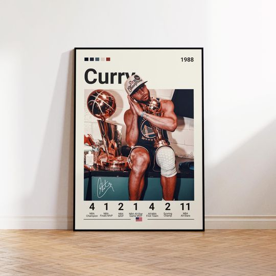 Stephen Curry Poster, Golden State Warriors Poster, Gift For Stephen Curry Fan, NBA Poster, Sports Poster, NBA Fans, Basketball Gift