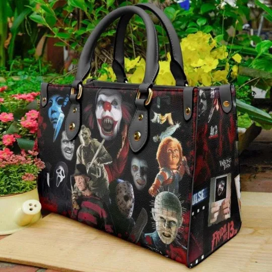 Scare Me Horror Michael Myers Chucky Freddy Krueger Leather Handbag