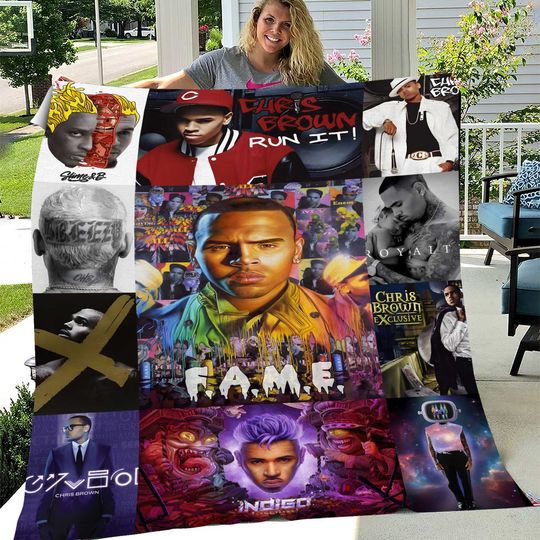 Chris Brown Throw Blanket Gift for Fans