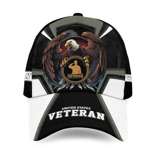 Eagle U.S Veteran Cap, Proud Veteran Hat, Adjustable Baseball Eagle Flag Cap, Military Cap Gift For Dad