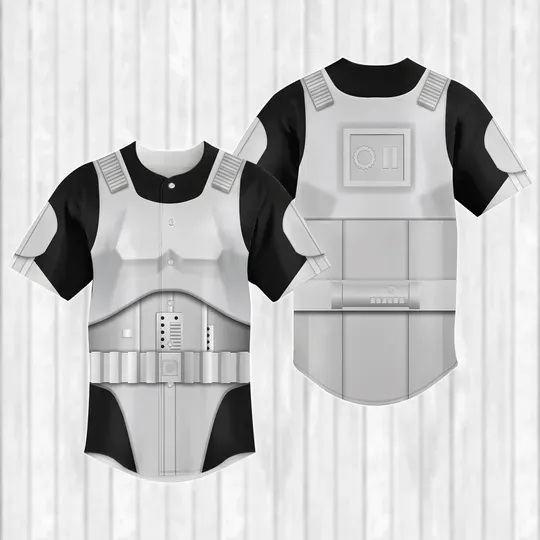 Stormtrooper Cosplay Baseball Jersey, Star Wars Jersey Shirt Men, The Clone Trooper Baseball Shirt, Autobots Fans Matching Team Jersey