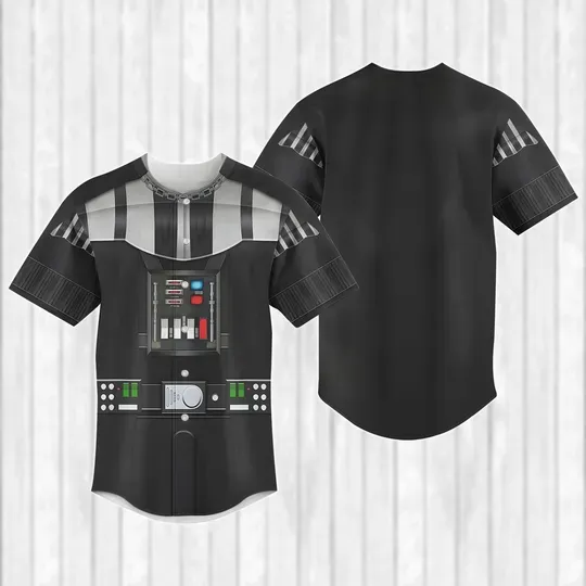 Darth Vader Cosplay Baseball Jersey, Galaxy's Edge Matching Team Jersey