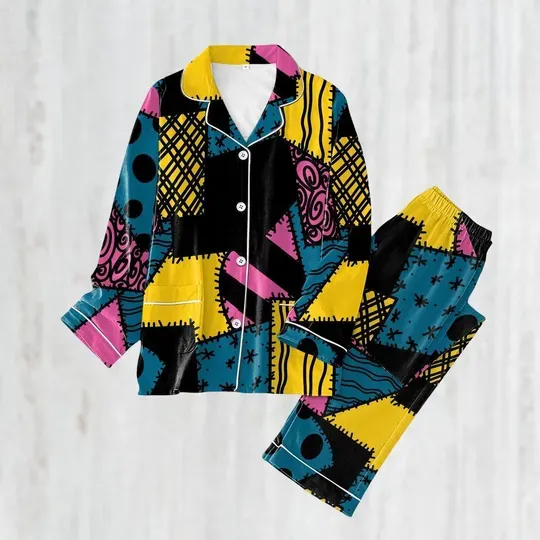 Sally Cosplay Pajamas Set, Nightmare Before Christmas Pajamas, Jack And Sally Women Pajamas, Gift For Her