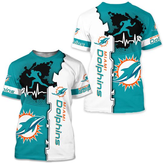 Miami Football Team Dolphins Shirt 3D