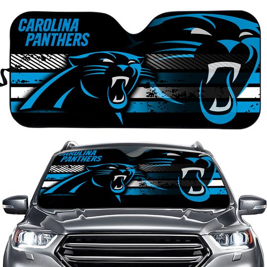 football Carolina Panthers Car Truck Front Windshield Accordion SunShade Large Size