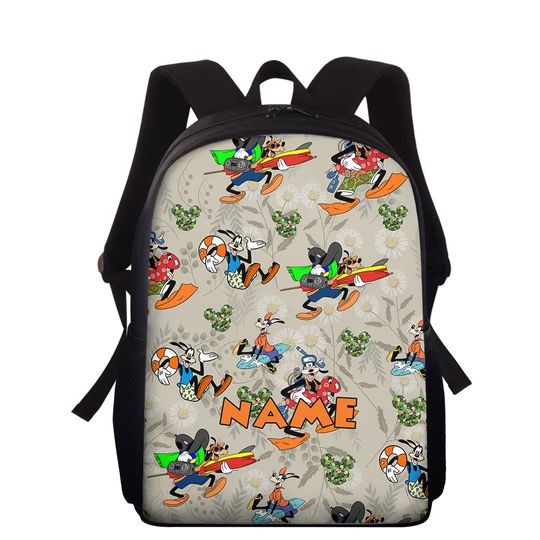 Personalize Animated Silly Dog 3D All Over Printed Backpack, Back To School, Birthday Gift