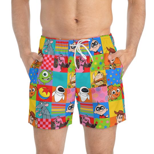 Discover Pixar Character Disney Men's Beach Shorts