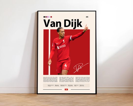 Discover Virgil van Dijk Poster, Liverpool Soccer Print, Soccer Gifts, Sports Poster, Football Player Poster, Soccer Wall Art, Sports Bedroom Posters