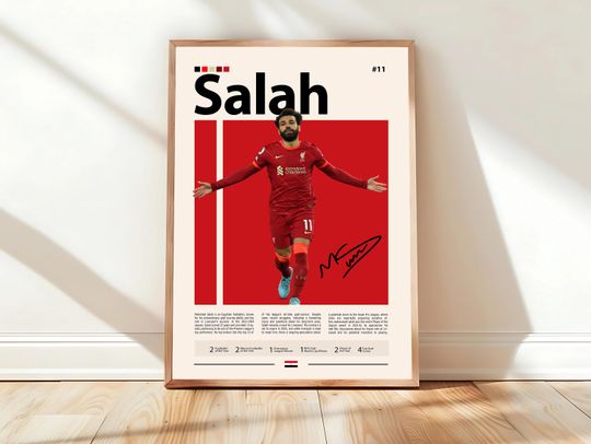 Discover Mohamed Salah Egypt Liverpool print
