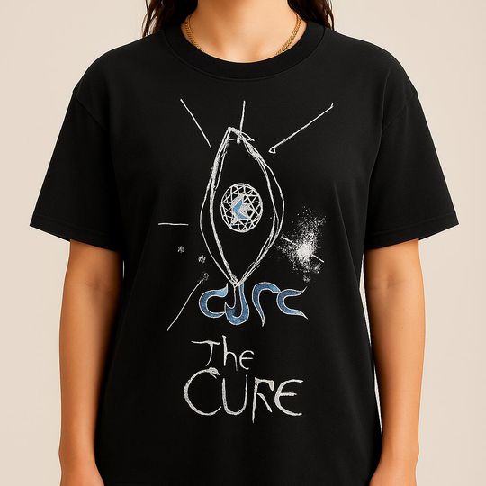 Discover The Cure Abstract Art Shirt  Surreal Music Tee  Indie Band Graphic T-Shirt