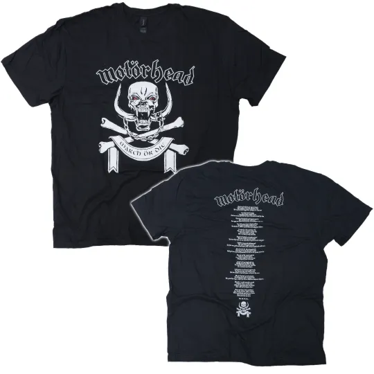 Motorhead Official March Or Die Lyrics T-Shirt