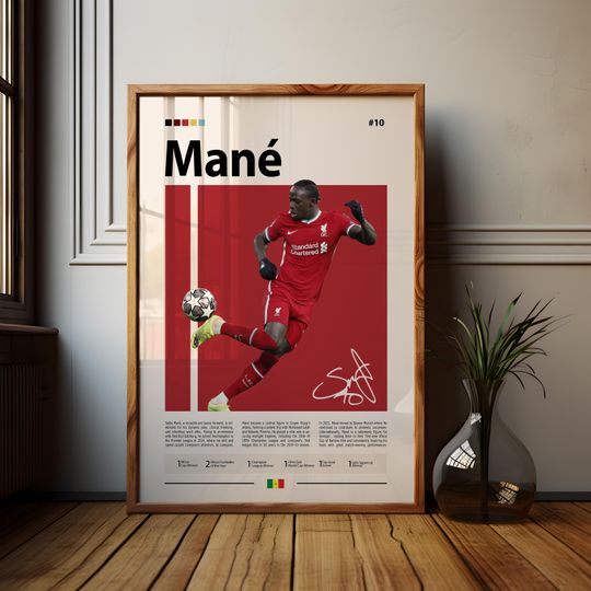 Discover Sadio Man Poster, Bayern Munich Poster, Soccer Gifts, Sports Poster, Football Player Poster, Soccer Wall Art, Sports Bedroom Posters