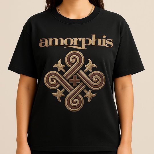Amorphis Logo Shirt Celtic Symbol Metal Band Tee