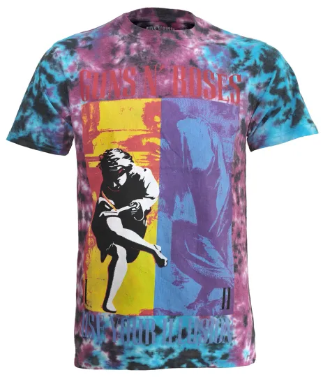 Discover Guns N Roses T Shirt Official Use Your Illusion  Tie Dye Tee S M L XL XXL