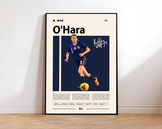 Discover Kelley O'Hara Poster, Womens Soccer, Sports Poster, Football Player Poster, Soccer Wall Art, Sports Bedroom Posters